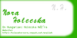 nora holecska business card